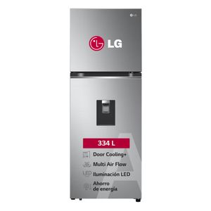 REFRIGERADORA LG TOP FREEZER 335L CON DOORCOOLING GT33WPP PLATEADA