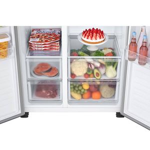 REFRIGERADORA LG SIDE BY SIDE 509L CON TOTAL NO FROST LS51BPP PLATEADO