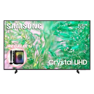 TELEVISOR SAMSUNG SMART OS TV 55” CRYSTAL UHD 4K TIZEN UN55DU8000GXPE (2024) + REGALO PARLANTE PORTATIL EVERSOUND EV5003