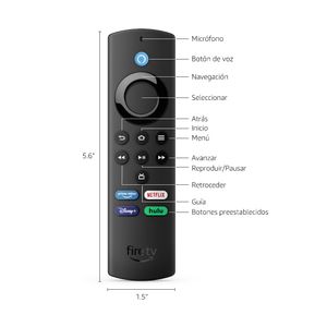 Amazon Fire TV Stick Lite 2da generación control remoto