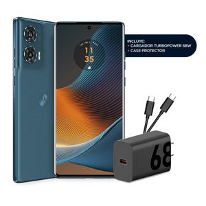 CELULAR DESBLOQUEADO MOTOROLA EDGE 50 FUSION 5G XT2429-1 6.7" 256GB 8GB RAM VERDE AZULADO + AUDIFONOS MOTO BUDS