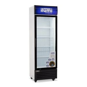VISICOOLER CON ILUMINACION LED PUERTA DE VIDRIO VERTICAL 350L BC-3500 BLANCO