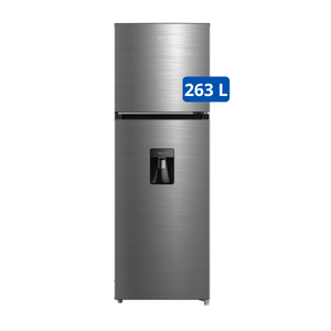Refrigeradora MIDEA 263 Lts color Inox c/dispenser No frost MDRT38