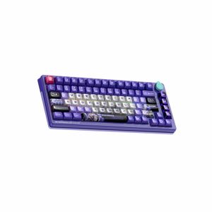 Teclado Gamer Machenike K600T B82 Tri-Mode Rgb Purple Linear Switch Purple/Green
