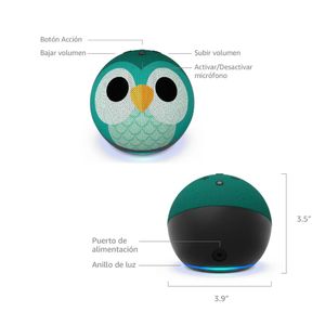 Parlantes AMAZON ECHO DOT (5.ª GENERACIÓN) KIDS BUHO