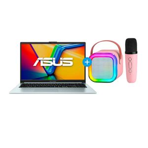 Combo Laptop Asus E1504FA-NJ404W 15.6" y Parlante + Micrófono inhalámbrico