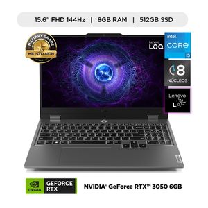 Laptop Gamer Lenovo LOQ 15.6" 83GS000BLM Full HD Core i5-12450H WIN11 8GB 512GB SSD RTX3050 6GB