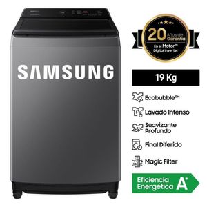 LAVADORA SAMSUNG CARGA SUPERIOR 19KG WA19CG6441BDPE GRIS