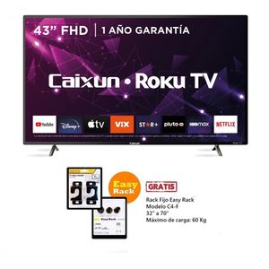 TELEVISOR CAIXUN 43" SMART TV HD ROKU C43V1FR 2024 + RACK FIJO C4-F GRATIS