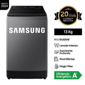 LAVADORA SAMSUNG CARGA SUPERIOR 13 KG ECOBUBBLE WA13CG5441BD