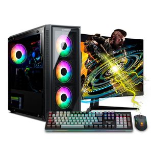 MI PC LISTA - PC Gamer View 51 Glass YELLOW Plus Core i9 12900KF 32GB DDR5 1TB 27" Curvo RTX4060TI 8GB