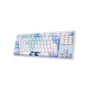 Teclado Gamer Redragon Star Blade Rgb Pro Wireless English K707Ak Blue Anime