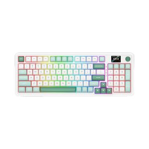 Teclado Gamer Redragon Galatin Pro Rgb Wireless English K719Wg White/Green