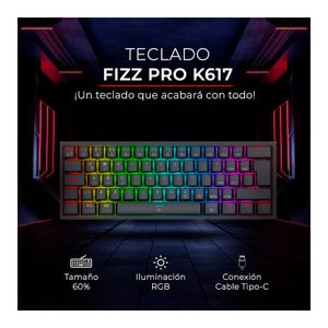 Combo Redragon S143 Teclado K617Rgb Fizz Sp (Español Cableado) + Mouse M724 Black