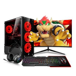MI PC LISTA - PC Gamer Draco Red Core I5 8th 16GB 500GB 24" Curvo RTX3050 6GB