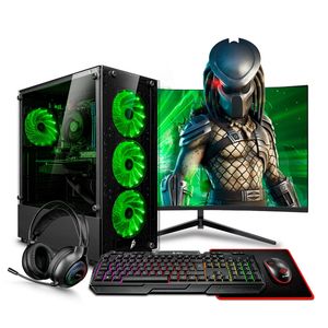 MI PC LISTA - PC Gamer Haku Green Ryzen 5 5600GT 16GB 500GB 24" Curvo NEW EDITION