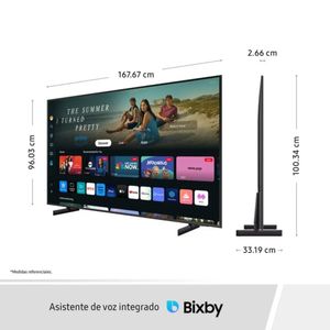 TELEVISOR SAMSUNG SMART TV 75” CRYSTAL UHD 4K UN75DU8000GXPE + PARLANTE EVERSOUND EV5000 DE REGALO