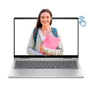Laptops HP ENVY X360 14" ES1013 Intel Core 5 120U 8GB LPDDR5 500GB Táctil Teclado inglés retroiluminado blanco