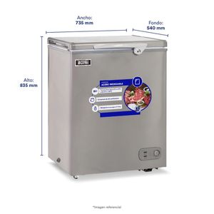 CONGELADOR CON TINA DE ACERO INOXIDABLE DE 170L ILUMI TFI-1700DG