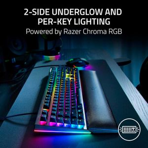 Teclado Gamer Razer Blackwidow V4 Mechanical Us Switch Yellow Chroma Black