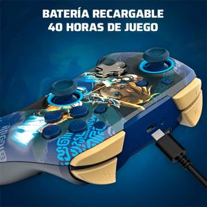 Mando PDP Wireless Nintendo Switch Rematch Glow Link (Zelda) Azul