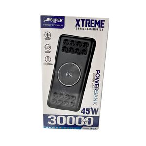 Cargador GENERICO SUPER POWERBANK XTREME 30000MAH  NEGRO