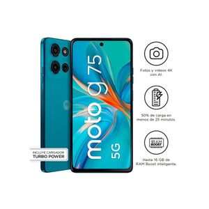 CELULAR DESBLOQUEADO MOTOROLA G75 XT2437-2 6.78" 8GB 256GB AZUL AQUA
