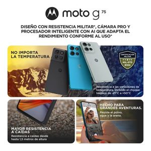 CELULAR DESBLOQUEADO MOTOROLA G75 XT2437-2 6.78" 8GB 256GB AZUL AQUA