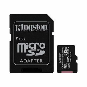 Memoria microSDXC Kingston Canvas Select Plus SDCS2 512 GB 100 MB/s A1 Clase 10 UHS-I
