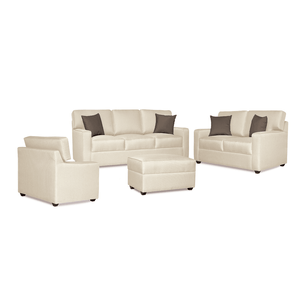 Juego de Sala Raven 3-2-1 + Banqueta - Beige Claro