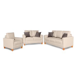 Juego de Sala Milan 3-2-1 - Beige Claro