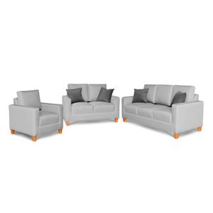 Juego de Sala Milan 3-2-1 - Gris Plata