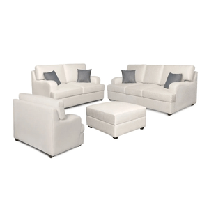 Juego de Sala Athina 3-2-1 + Banqueta - Ivory