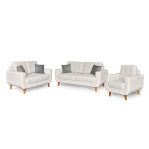 Juego de Sala Micaela 3-2-1 - Ivory