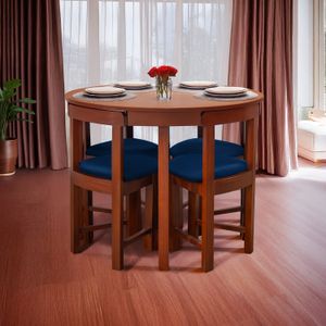 Juego de comedor Anabella 4 Sillas - Azul