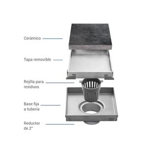 Sumidero 5" Decorativo Acero Inox Vainsa