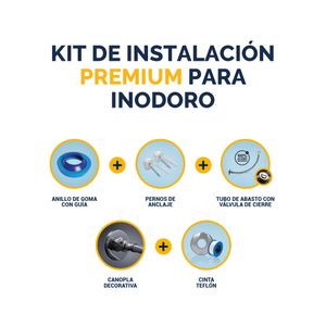 Kit De Instalación Premium Blanco Para Inodoro Vainsa