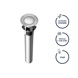 Desagüe De Lavatorio Tipo Push Con Rebose Vainsa