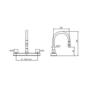 Mezcladora Lavadero Mueble Bali Pico Flex Vainsa
