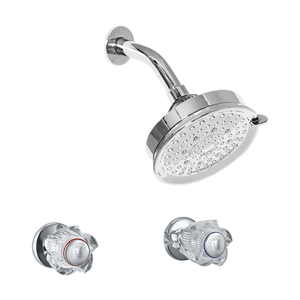 Mezcladora Para Ducha Cristal Con Salida Española Hecho En Bronce Vainsa