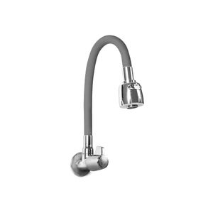 Llave de lavadero a la pared para cocina Cabo Blanco color gris, Italgrif