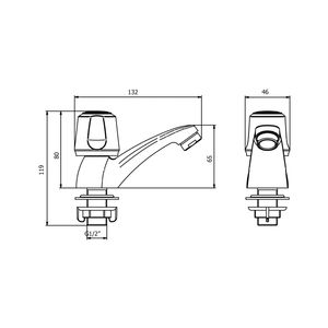 Llave Para Lavatorio Cancun Cromado Italgrif