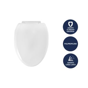 Asiento Universal Elongado Blanco Vainsa