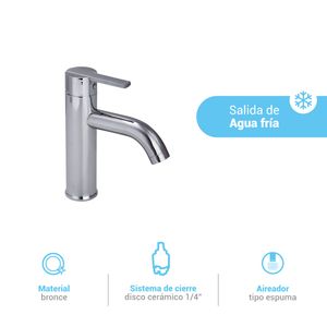 Llave Para Lavatorio Baja Buzios Lever Cromada Italgrif