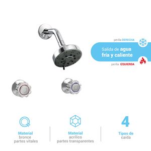 Mezcladora Para Ducha Aruba Cromado Italgrif