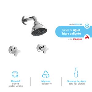 Mezcladora Para Ducha Punta Sal Con Salida Barú Cromado Italgrif