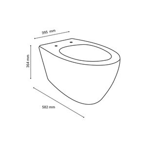 Taza Suspendida Sfera blanca con estructura