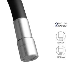 Mezcladora para Lavadero MAUI a la Pared C/Pico Flex Negro Vainsa