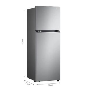 REFRIGERADORA LG TOP FREEZER 335L DOOR COOLING GT33BPP PLATEADA