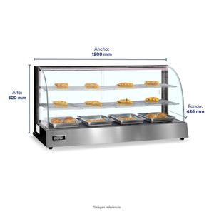 VITRINA CALIENTE GRANDE DE 4 BANDEJAS VCM-120 ILUMI